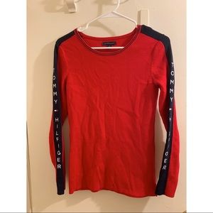 medium red tommy sweater